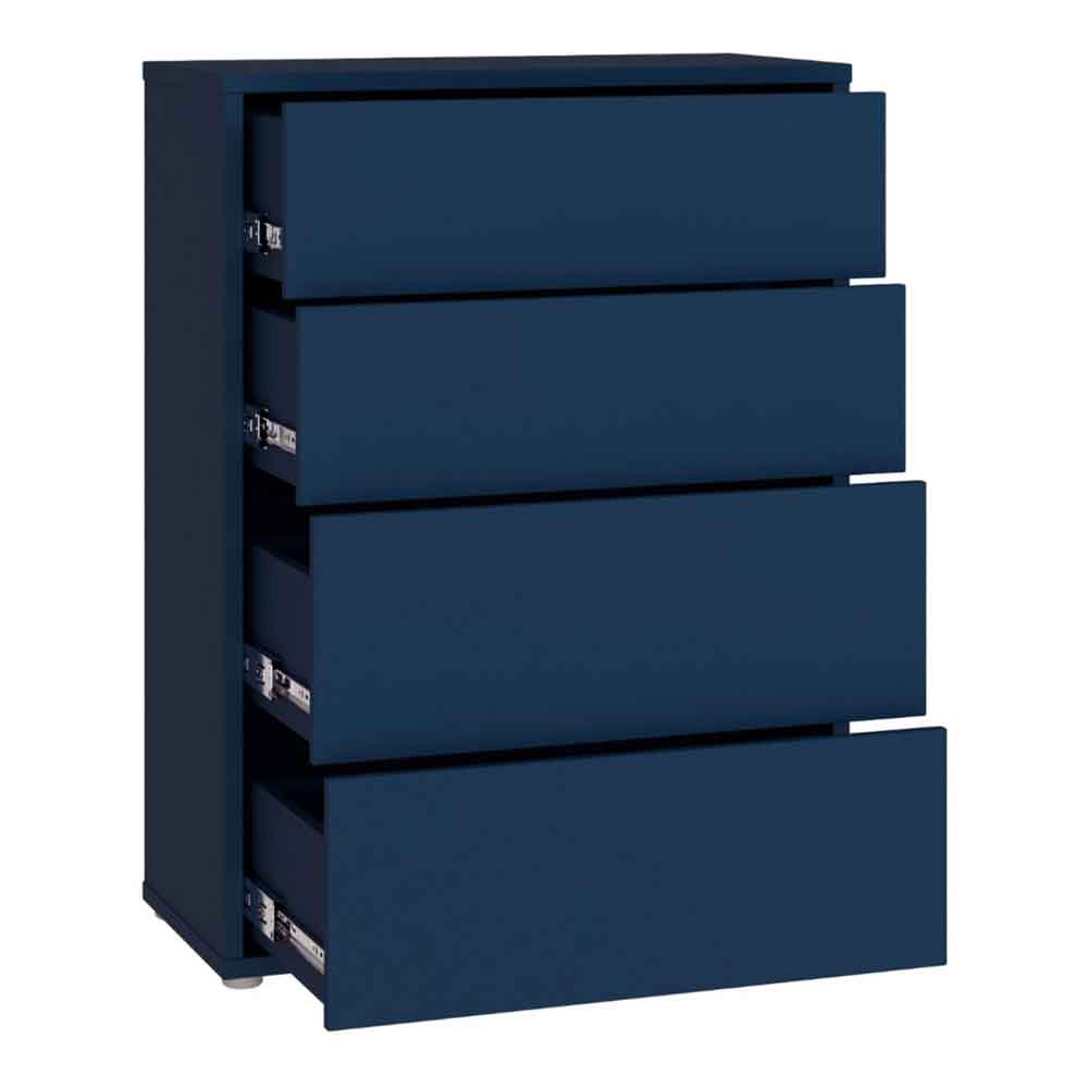 Ansley Wooden Chest of 4 Drawers in Night Blue
