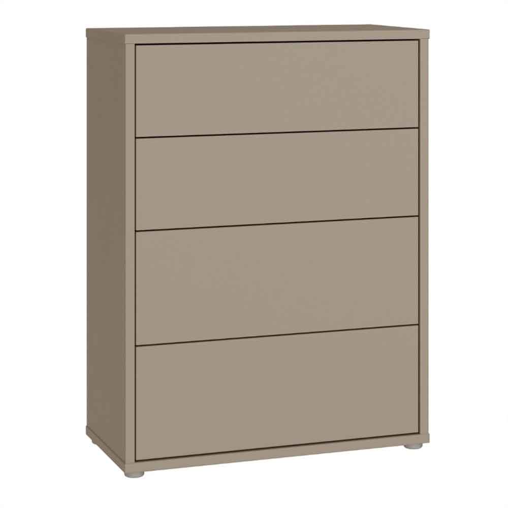 Ansley Wooden Chest of 4 Drawers in Taupe