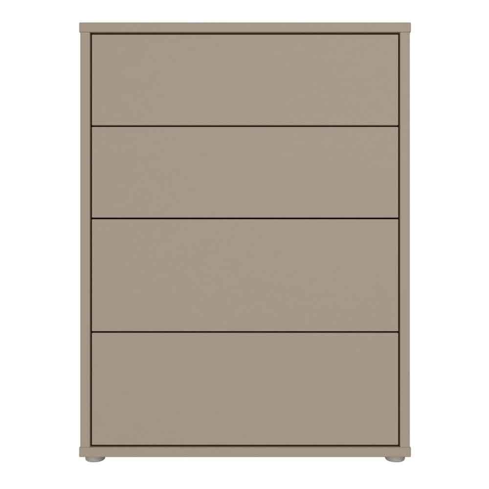 Ansley Wooden Chest of 4 Drawers in Taupe