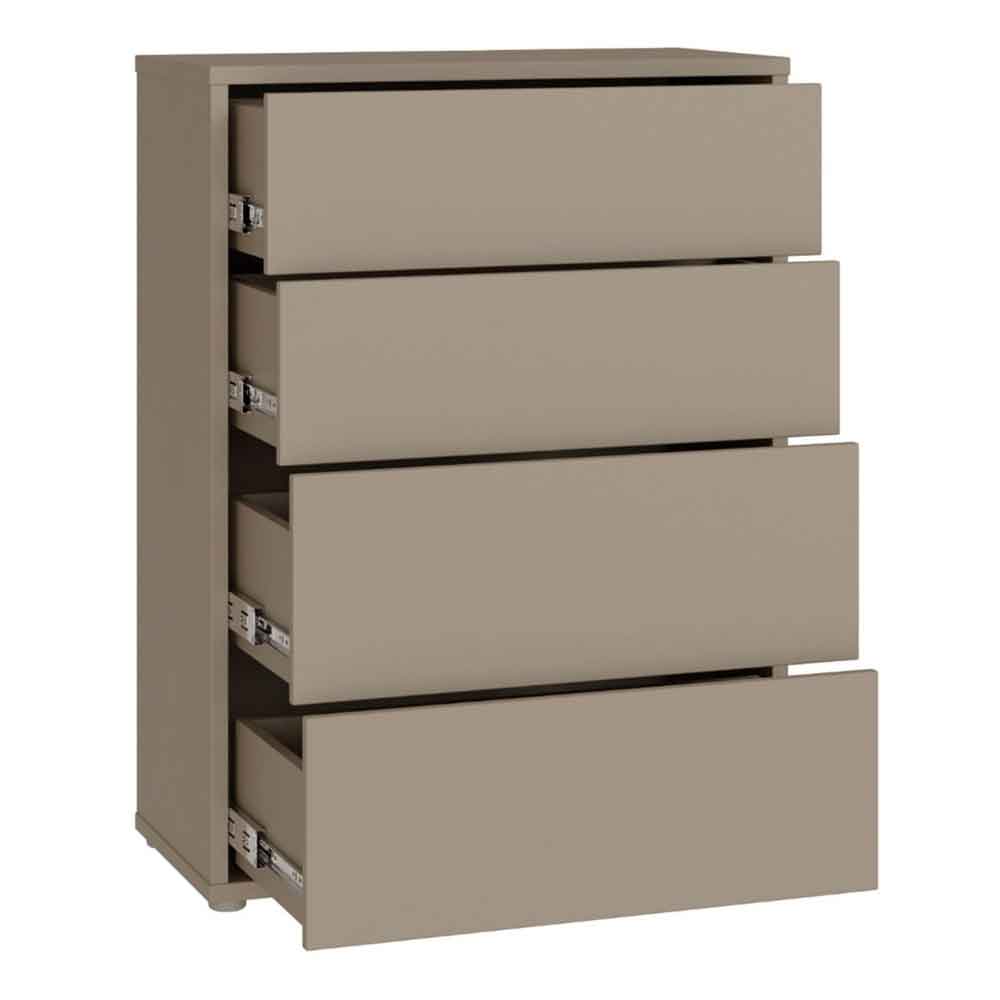 Ansley Wooden Chest of 4 Drawers in Taupe