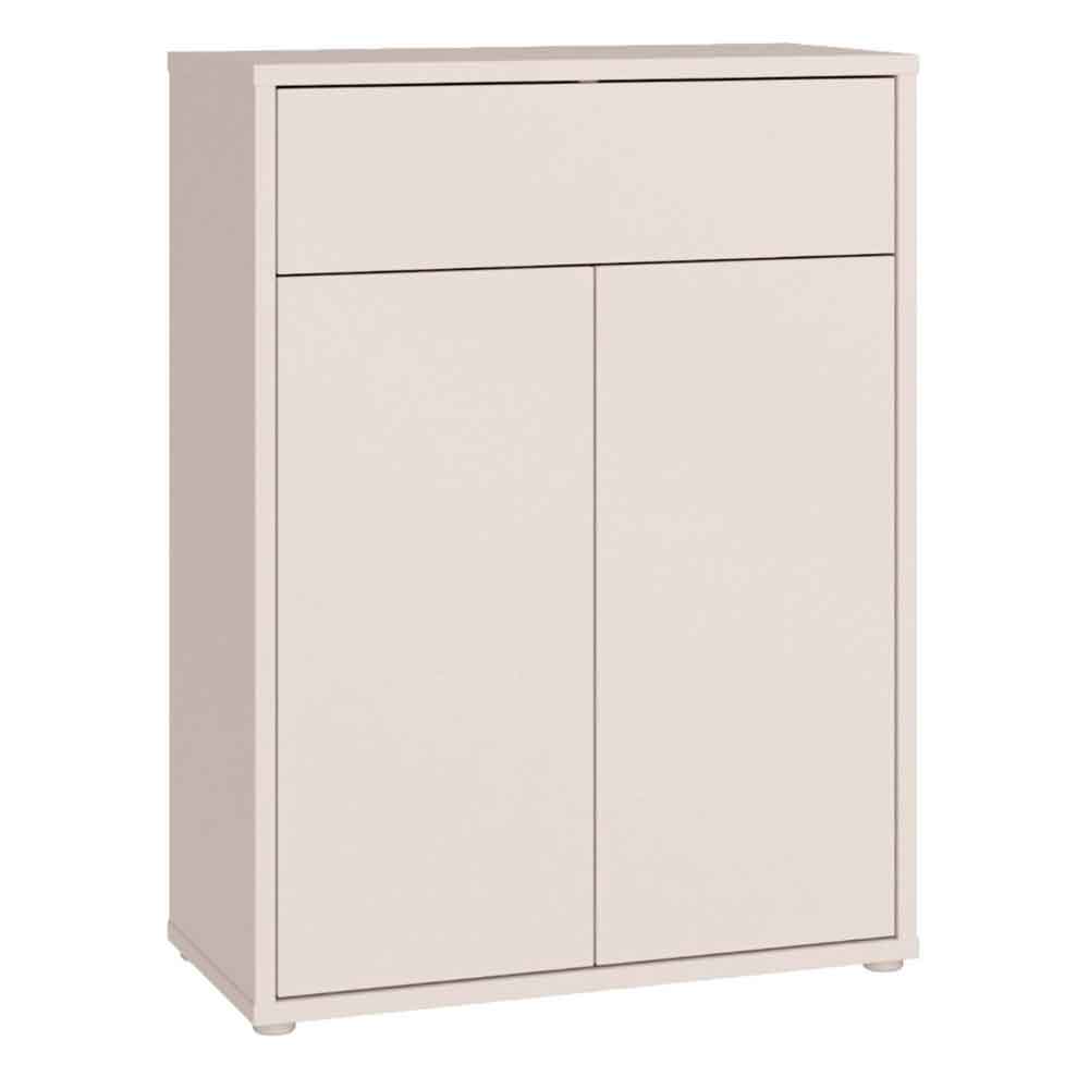 Ansley Wooden Compact Shoe Storage Cabinet with 2 Doors and 1 Drawer in Sand