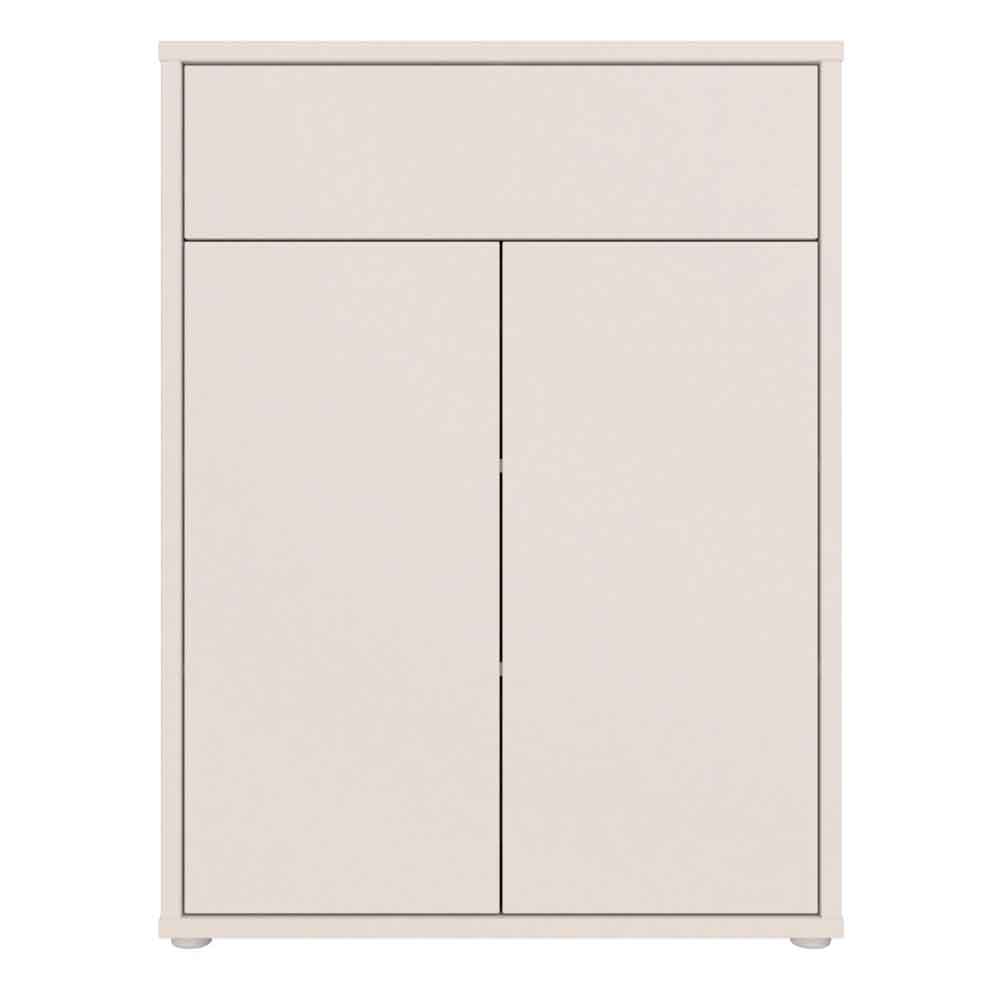 Ansley Wooden Compact Shoe Storage Cabinet with 2 Doors and 1 Drawer in Sand