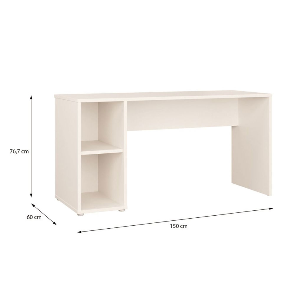 Ansley Wooden Computer Desk in Sand