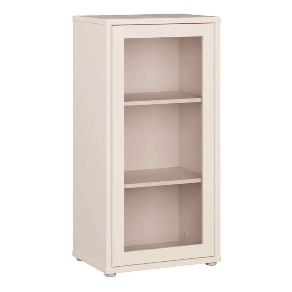 Ansley Wooden Display Cabinet with 1 Glass Door in Sand