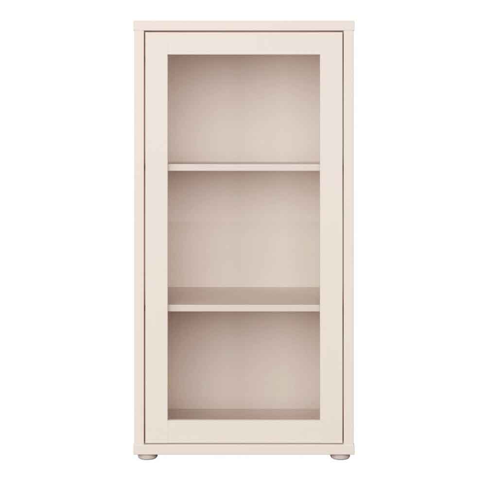 Ansley Wooden Display Cabinet with 1 Glass Door in Sand