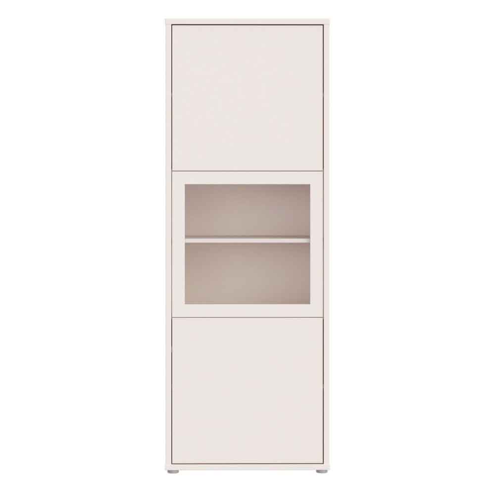Ansley Wooden Display Cabinet with 3 Doors in Sand