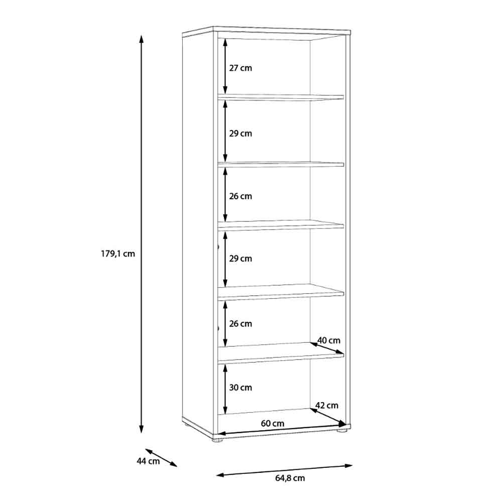 Ansley Wooden Display Cabinet with 3 Doors in Terracotta