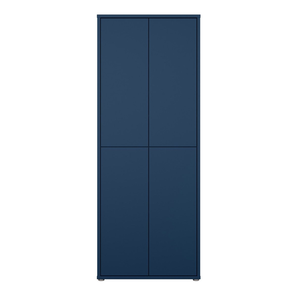 Ansley Wooden Display Cabinet with 4 Doors in Night Blue