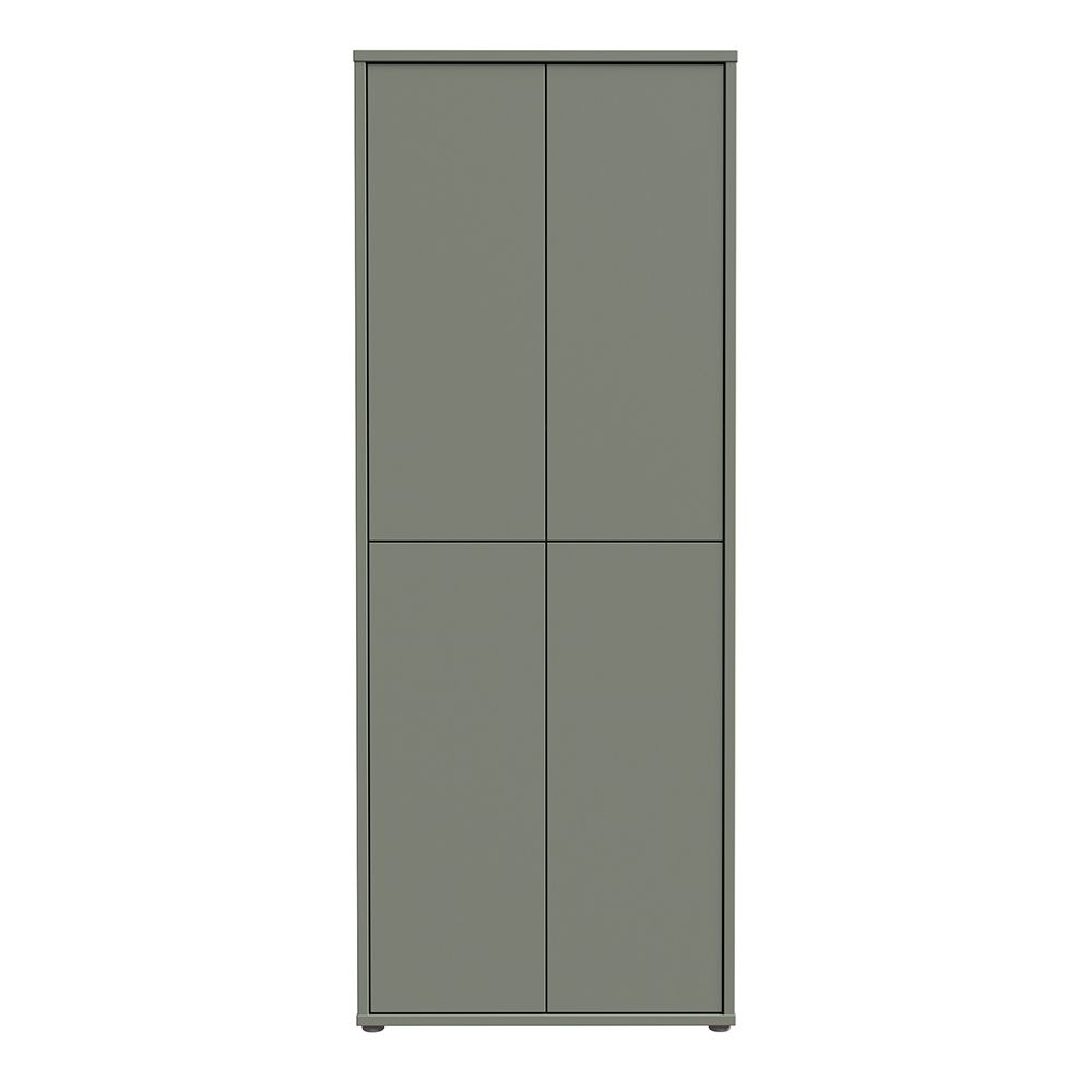 Ansley Wooden Display Cabinet with 4 Doors in Sage Green
