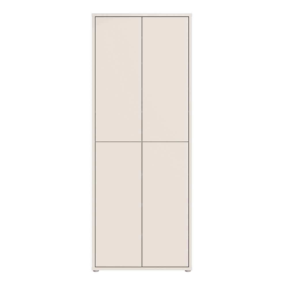 Ansley Wooden Display Cabinet with 4 Doors in Sand