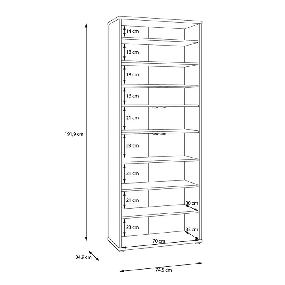 Ansley Wooden Display Cabinet with 4 Doors in Taupe