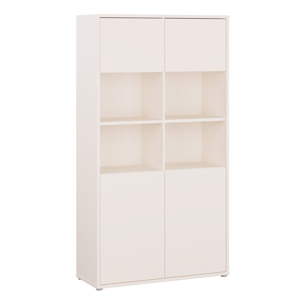 Ansley Wooden Display Unit with 4 Doors in Sand