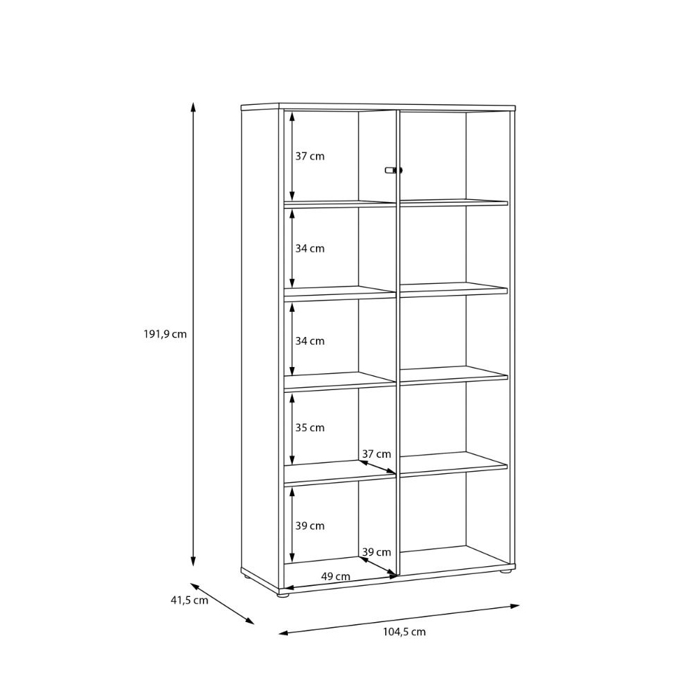 Ansley Wooden Display Unit with 4 Doors in Sand