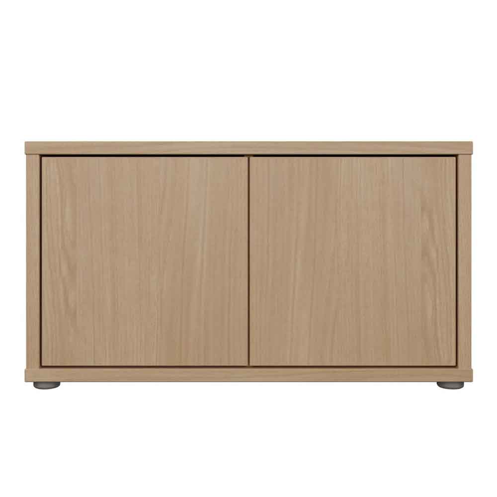 Ansley Wooden Hallway Seating Bench with 2 Doors in Elegancia Oak