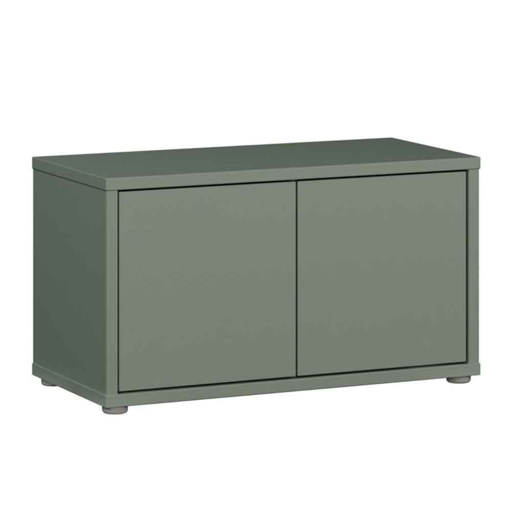 Ansley Wooden Hallway Seating Bench with 2 Doors in Sage Green
