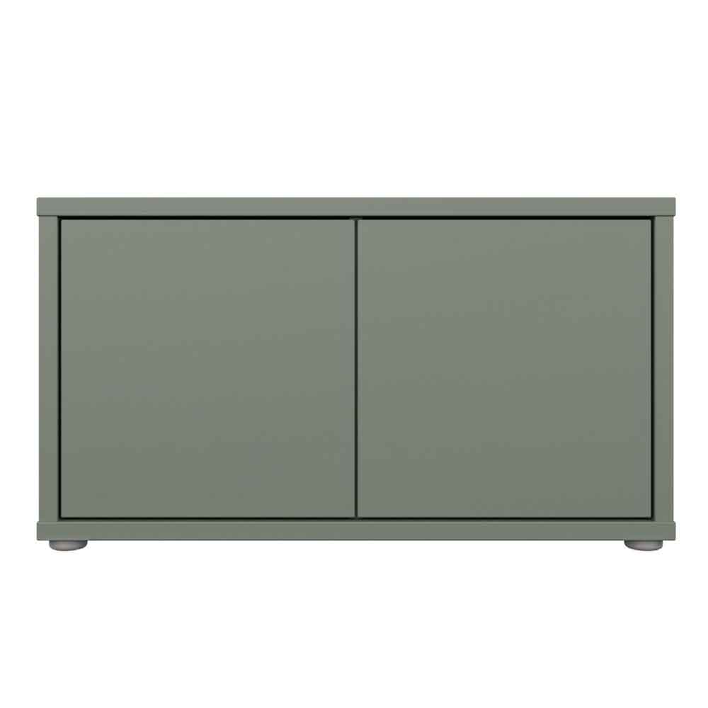 Ansley Wooden Hallway Seating Bench with 2 Doors in Sage Green