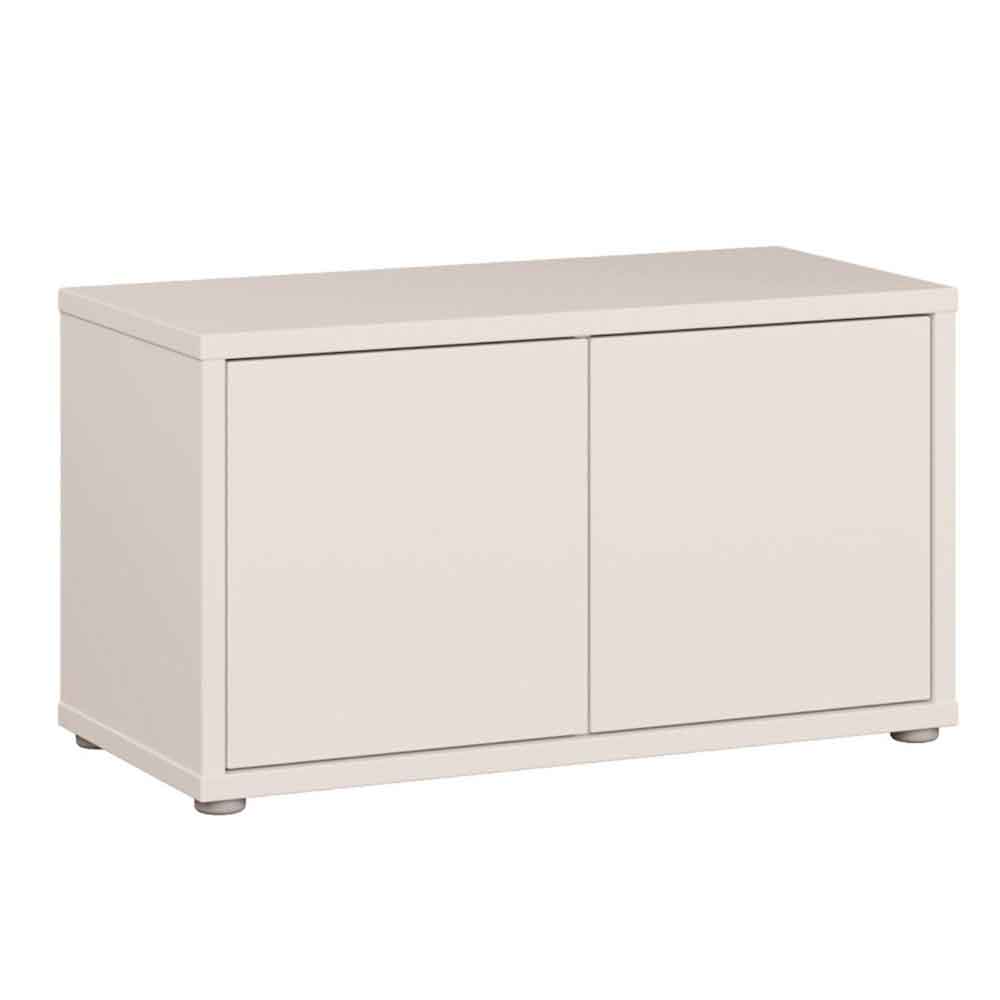 Ansley Wooden Hallway Seating Bench with 2 Doors in Sand