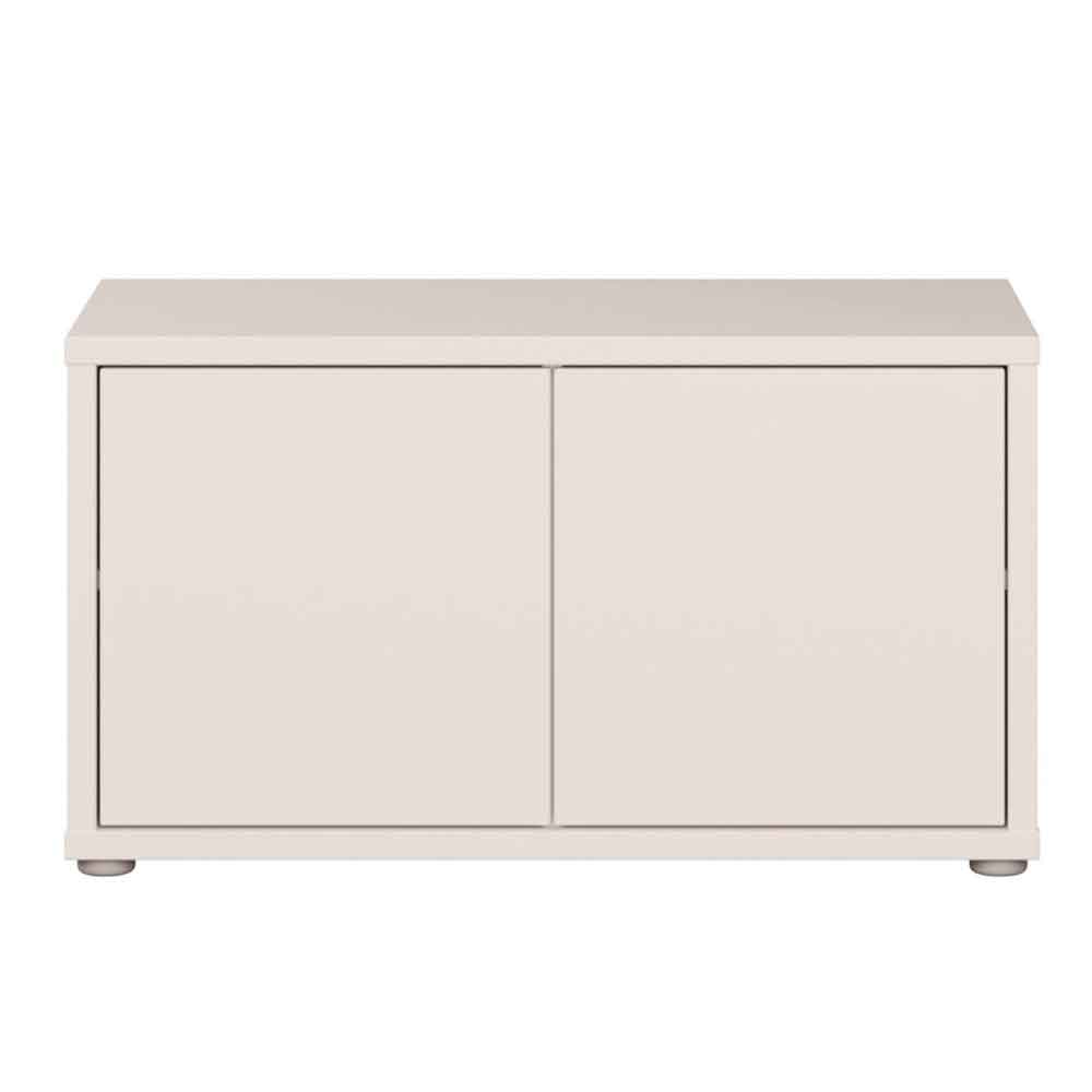 Ansley Wooden Hallway Seating Bench with 2 Doors in Sand