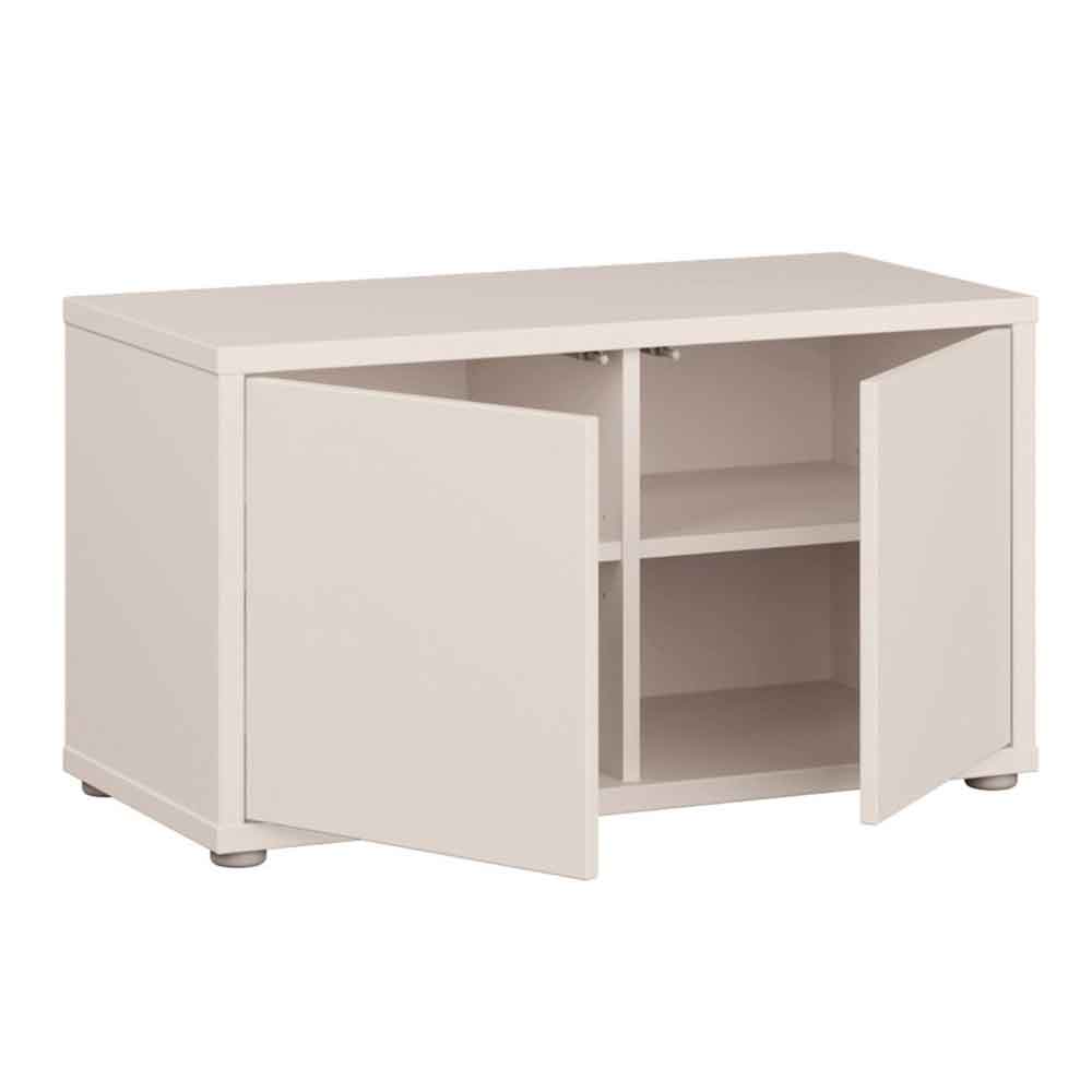 Ansley Wooden Hallway Seating Bench with 2 Doors in Sand