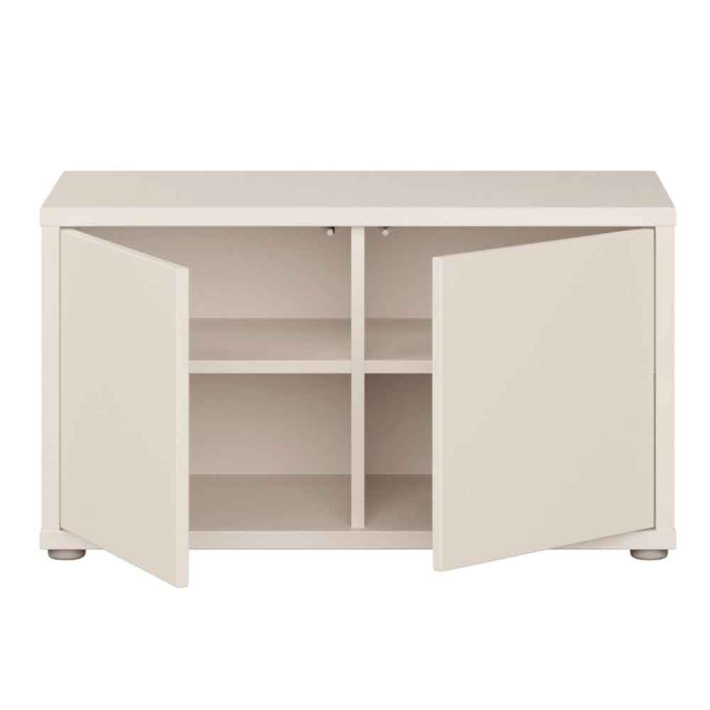 Ansley Wooden Hallway Seating Bench with 2 Doors in Sand