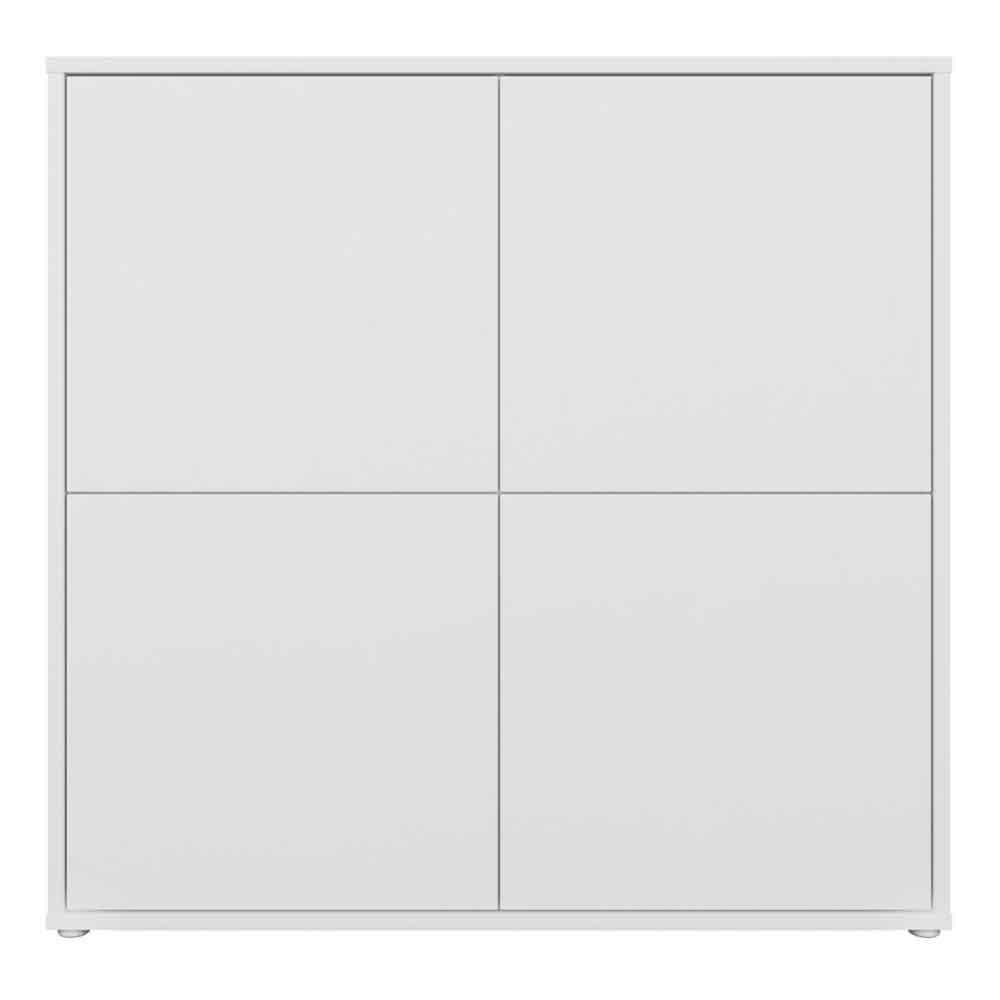 Ansley Wooden Large Storage Cabinet with 4 Doors in Light Grey