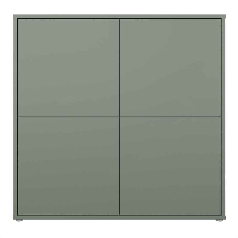Ansley Wooden Large Storage Cabinet with 4 Doors in Sage Green