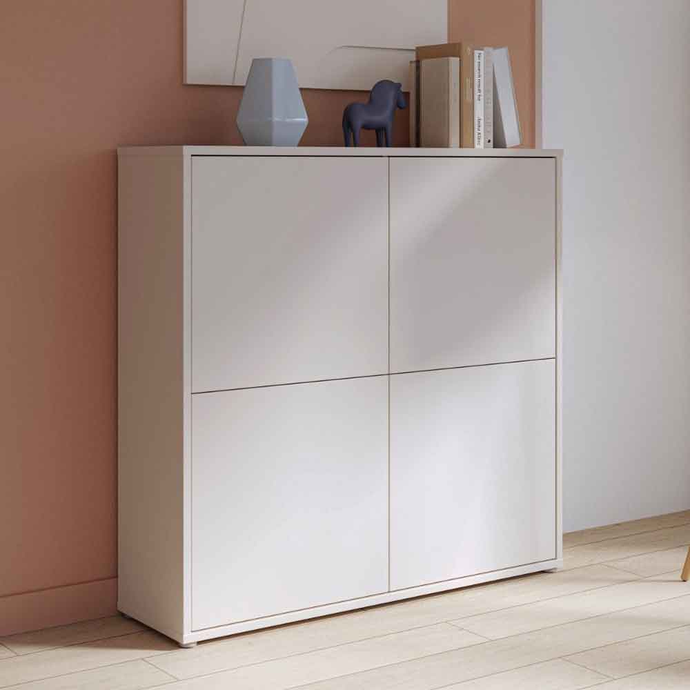 Ansley Wooden Large Storage Cabinet with 4 Doors in Sand