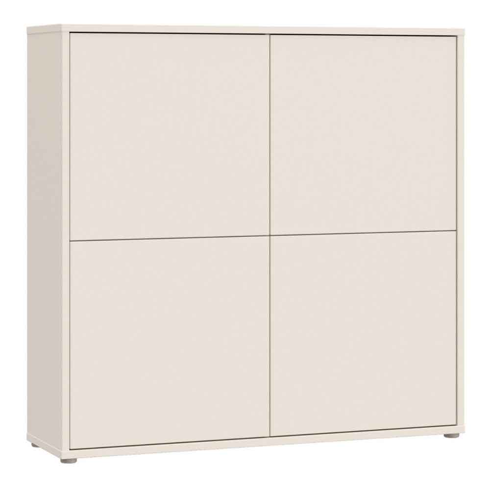 Ansley Wooden Large Storage Cabinet with 4 Doors in Sand