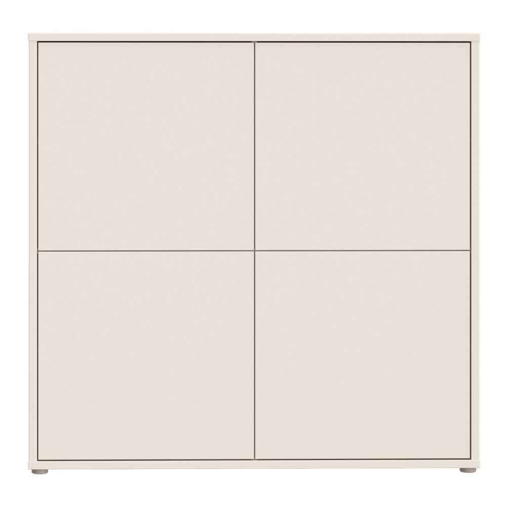 Ansley Wooden Large Storage Cabinet with 4 Doors in Sand