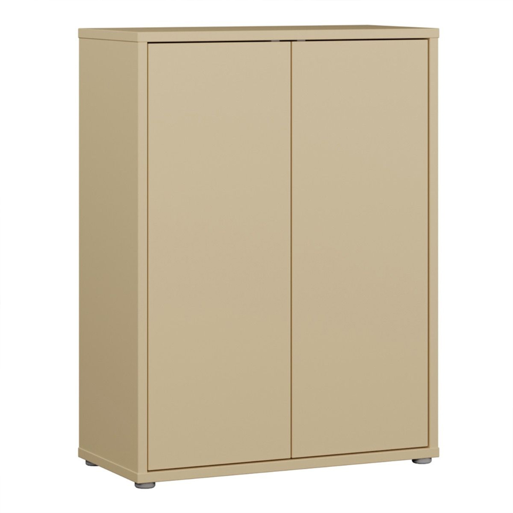 Ansley Wooden Shoe Storage Cabinet with 2 Doors in Butter Yellow