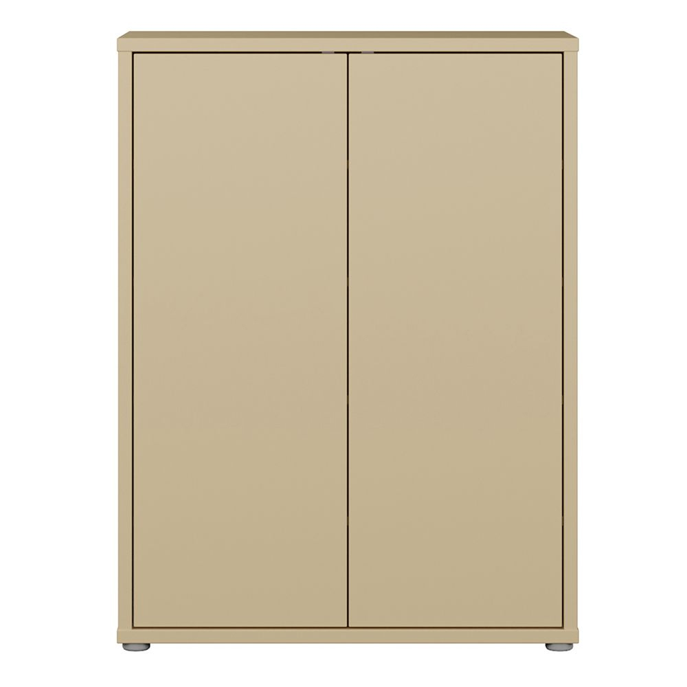 Ansley Wooden Shoe Storage Cabinet with 2 Doors in Butter Yellow