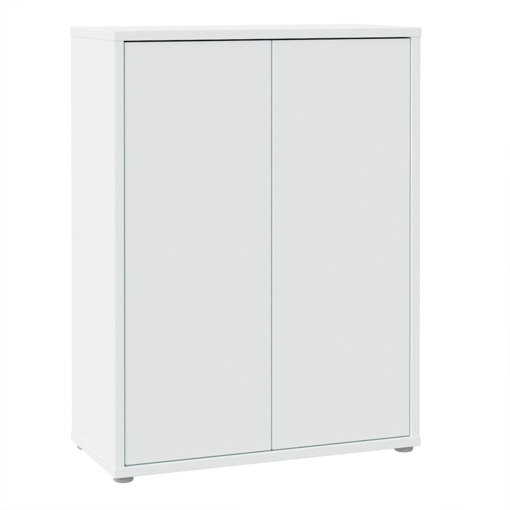 Ansley Wooden Shoe Storage Cabinet with 2 Doors in Light Grey