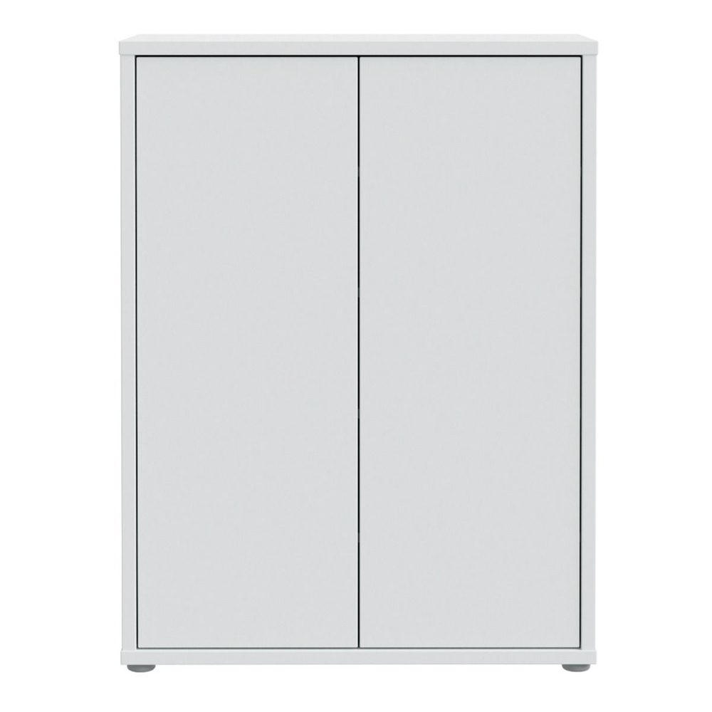 Ansley Wooden Shoe Storage Cabinet with 2 Doors in Light Grey
