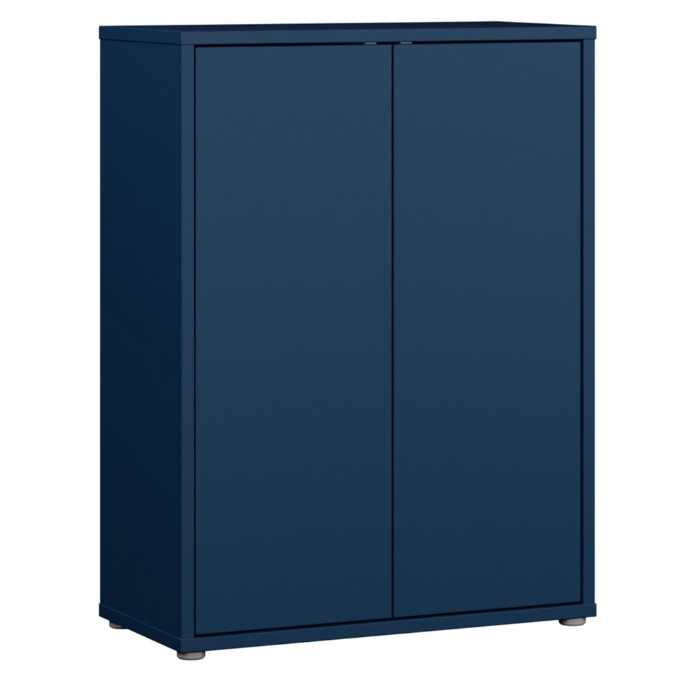 Ansley Wooden Shoe Storage Cabinet with 2 Doors in Night Blue