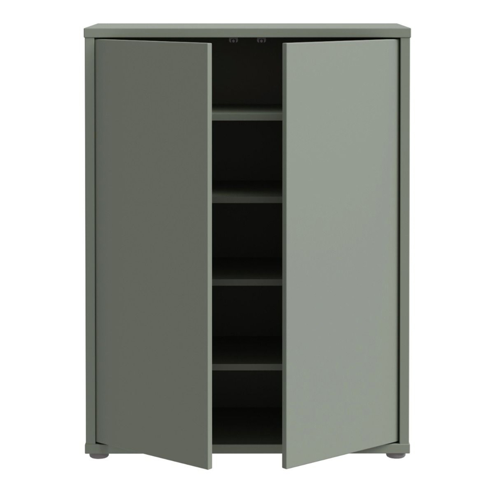 Ansley Wooden Shoe Storage Cabinet with 2 Doors in Sage Green