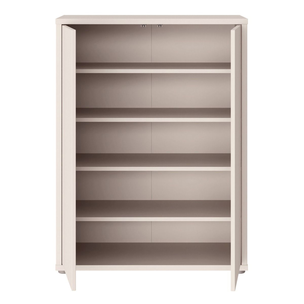 Ansley Wooden Shoe Storage Cabinet with 2 Doors in Sand