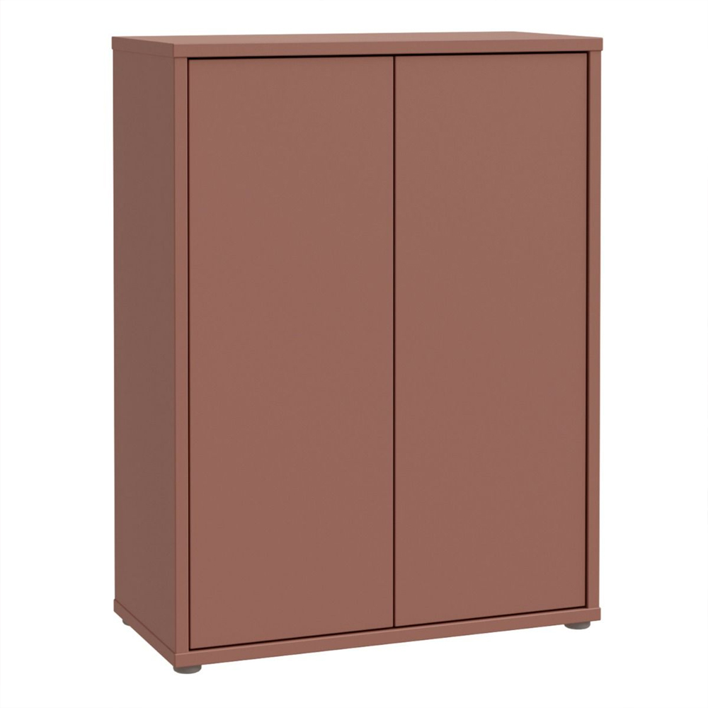 Ansley Wooden Shoe Storage Cabinet with 2 Doors in Terracotta