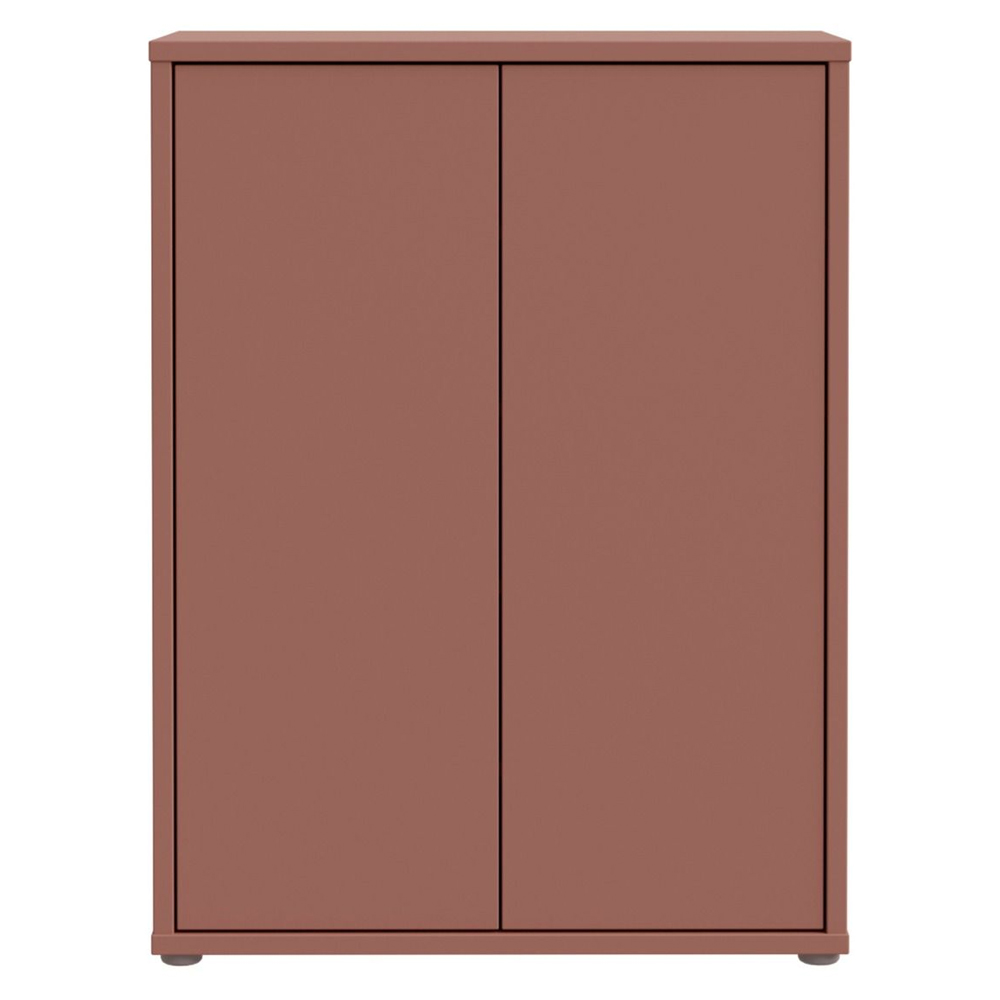 Ansley Wooden Shoe Storage Cabinet with 2 Doors in Terracotta