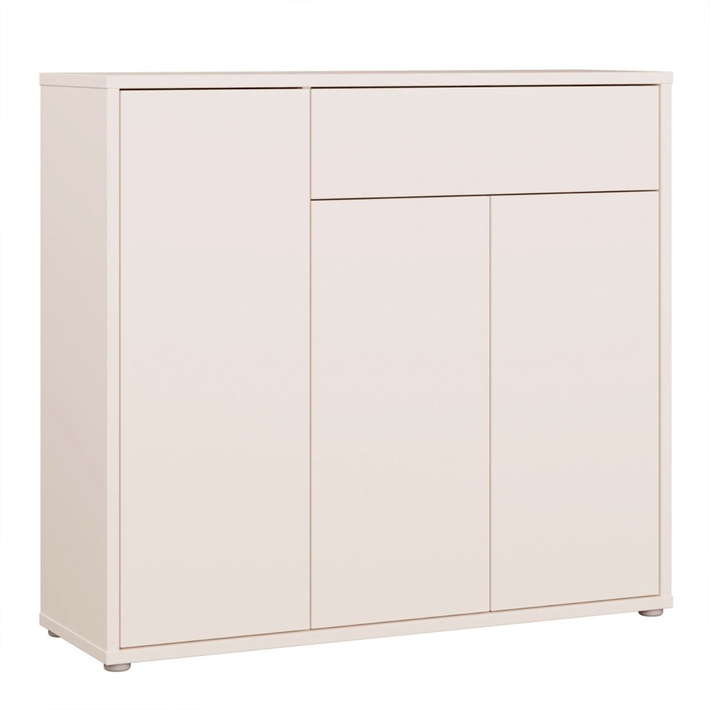 Ansley Wooden Shoe Storage Cabinet with 3 Doors and 1 Drawer in Sand