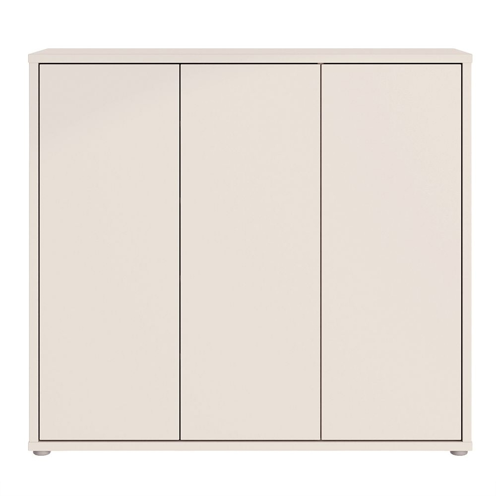 Ansley Wooden Shoe Storage Cabinet with 3 Doors in Sand