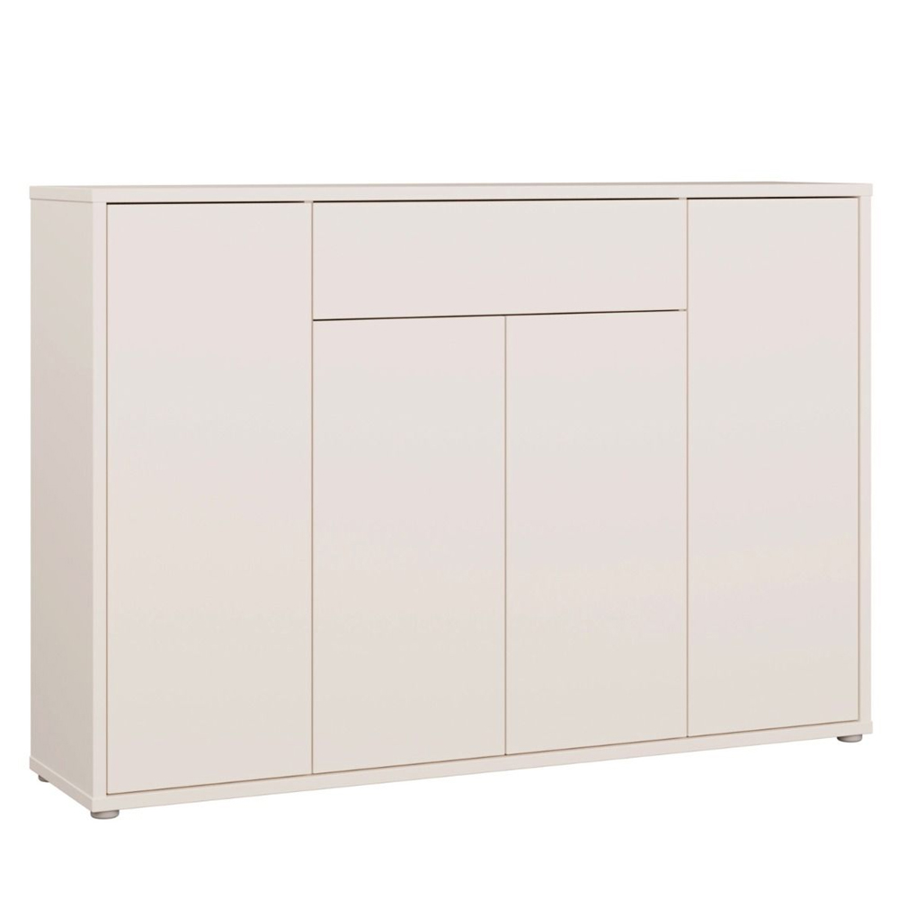Ansley Wooden Shoe Storage Cabinet with 4 Doors and 1 Drawer in Sand