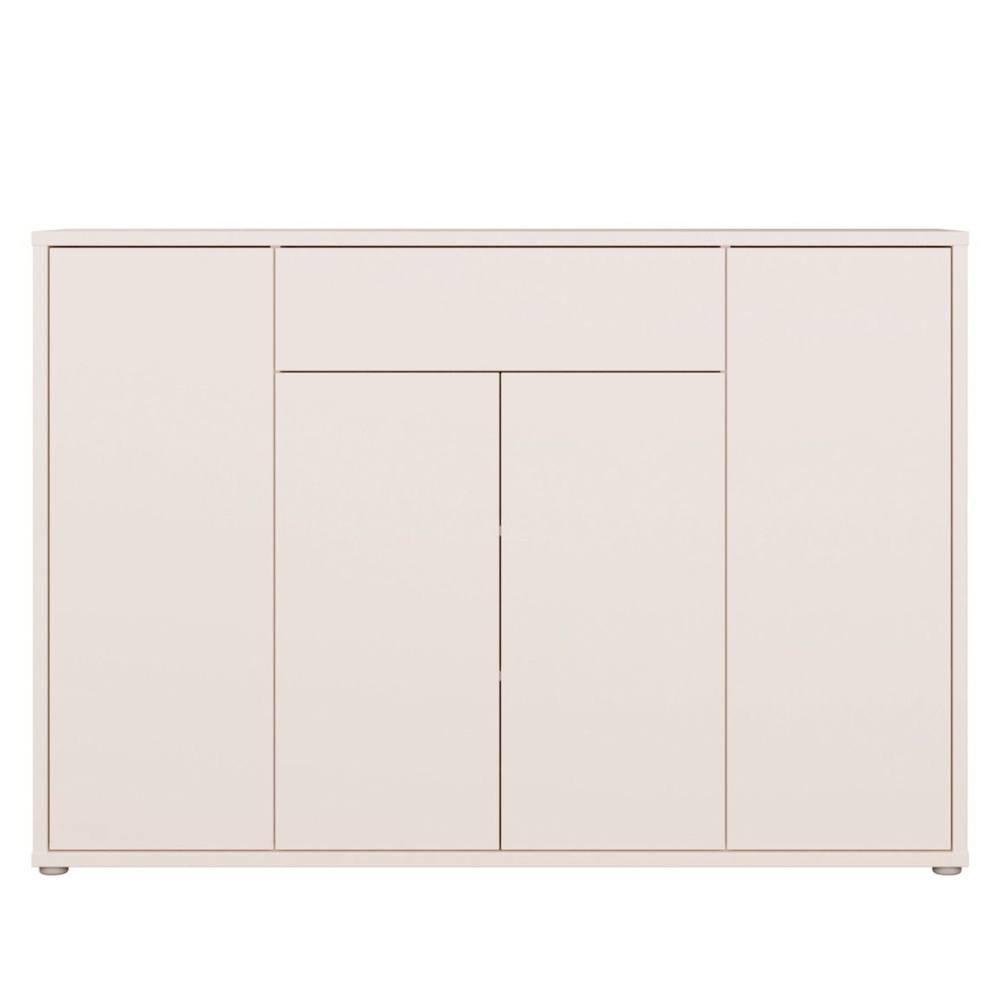 Ansley Wooden Shoe Storage Cabinet with 4 Doors and 1 Drawer in Sand