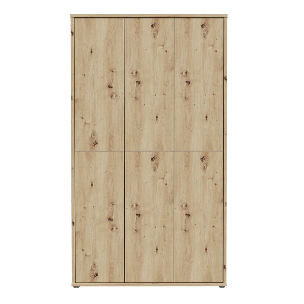 Ansley Wooden Shoe Storage Cabinet with 6 Doors in Artisan Oak