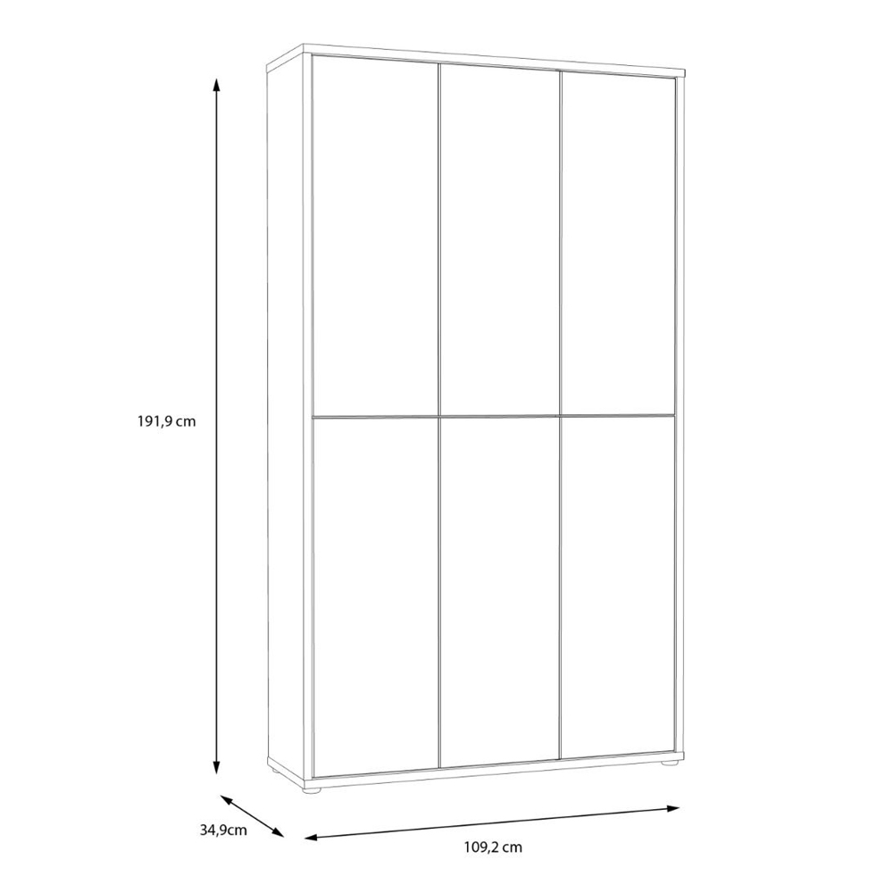 Ansley Wooden Shoe Storage Cabinet with 6 Doors in Artisan Oak