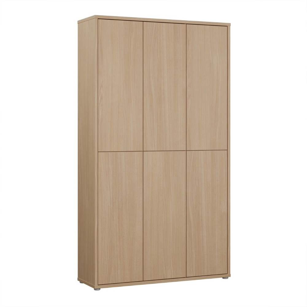 Ansley Wooden Shoe Storage Cabinet with 6 Doors in Elegancia Oak