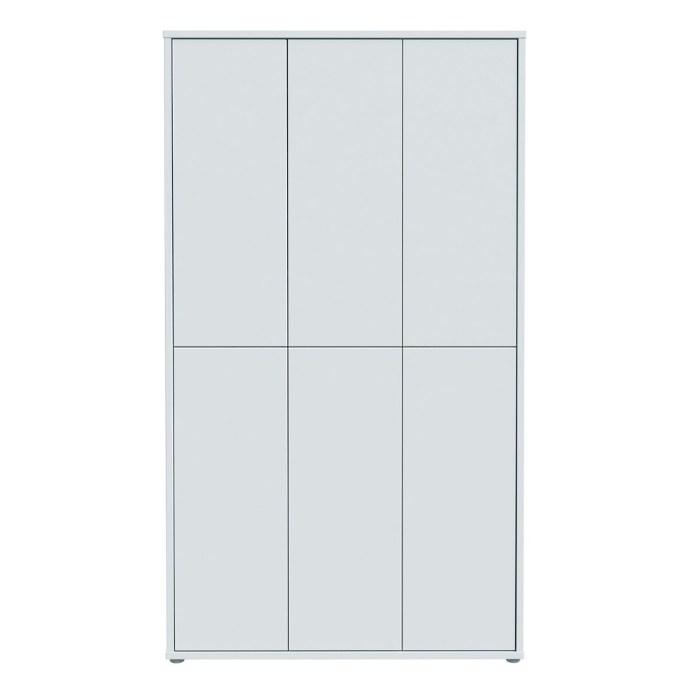Ansley Wooden Shoe Storage Cabinet with 6 Doors in Light Grey