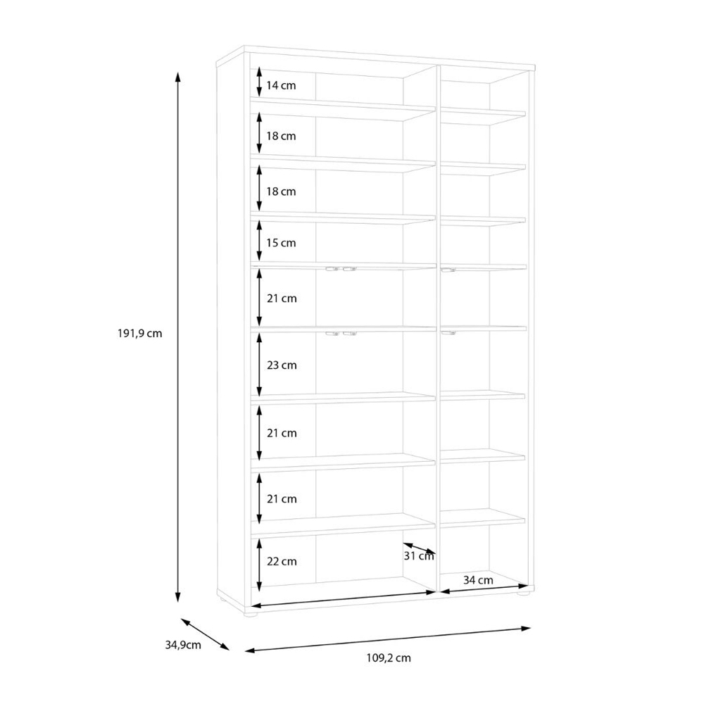 Ansley Wooden Shoe Storage Cabinet with 6 Doors in Light Grey