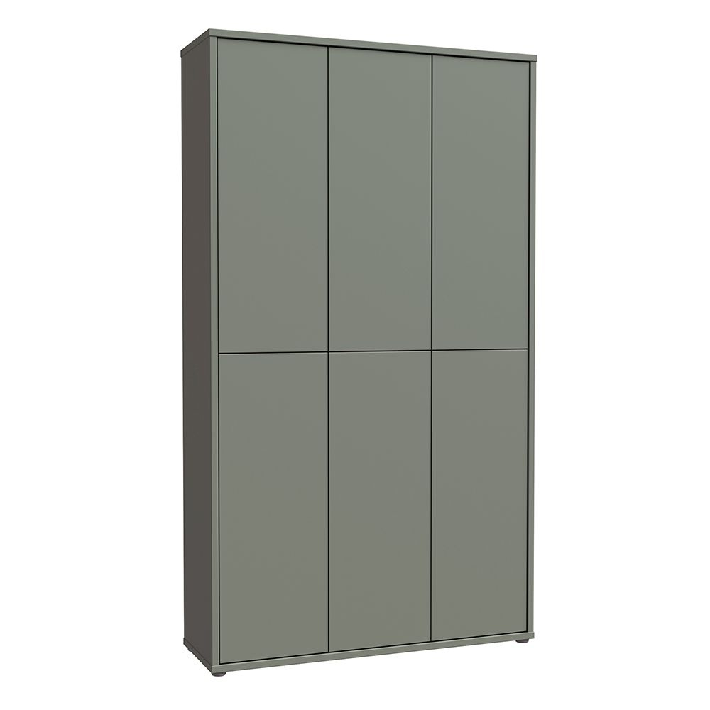 Ansley Wooden Shoe Storage Cabinet with 6 Doors in Sage Green