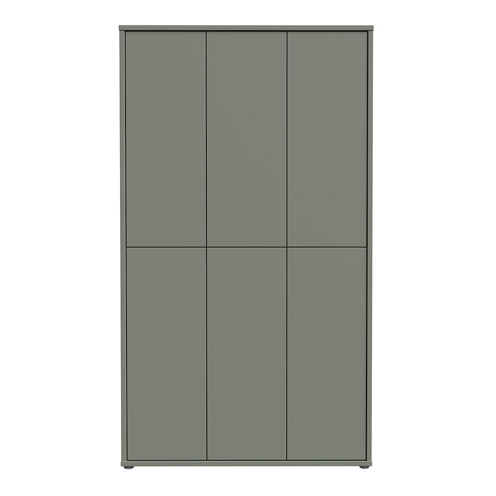Ansley Wooden Shoe Storage Cabinet with 6 Doors in Sage Green