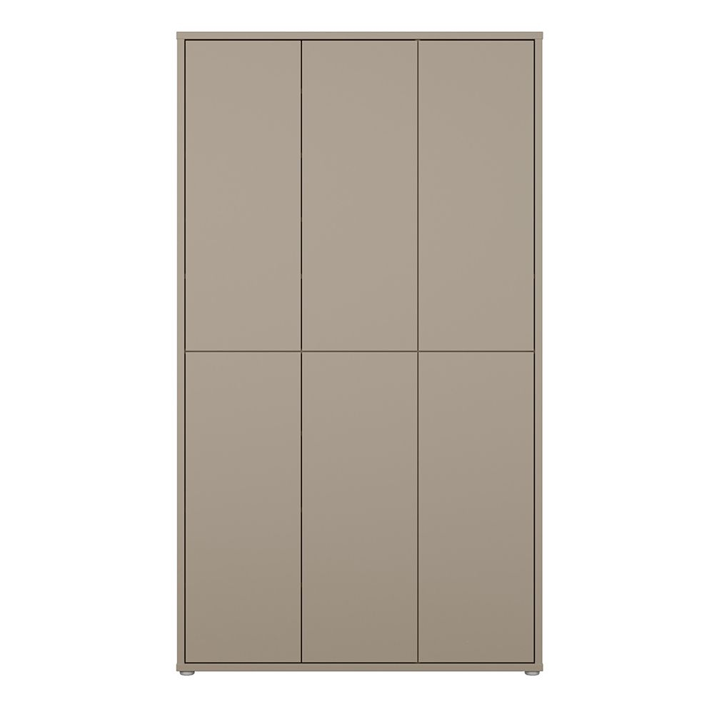 Ansley Wooden Shoe Storage Cabinet with 6 Doors in Taupe